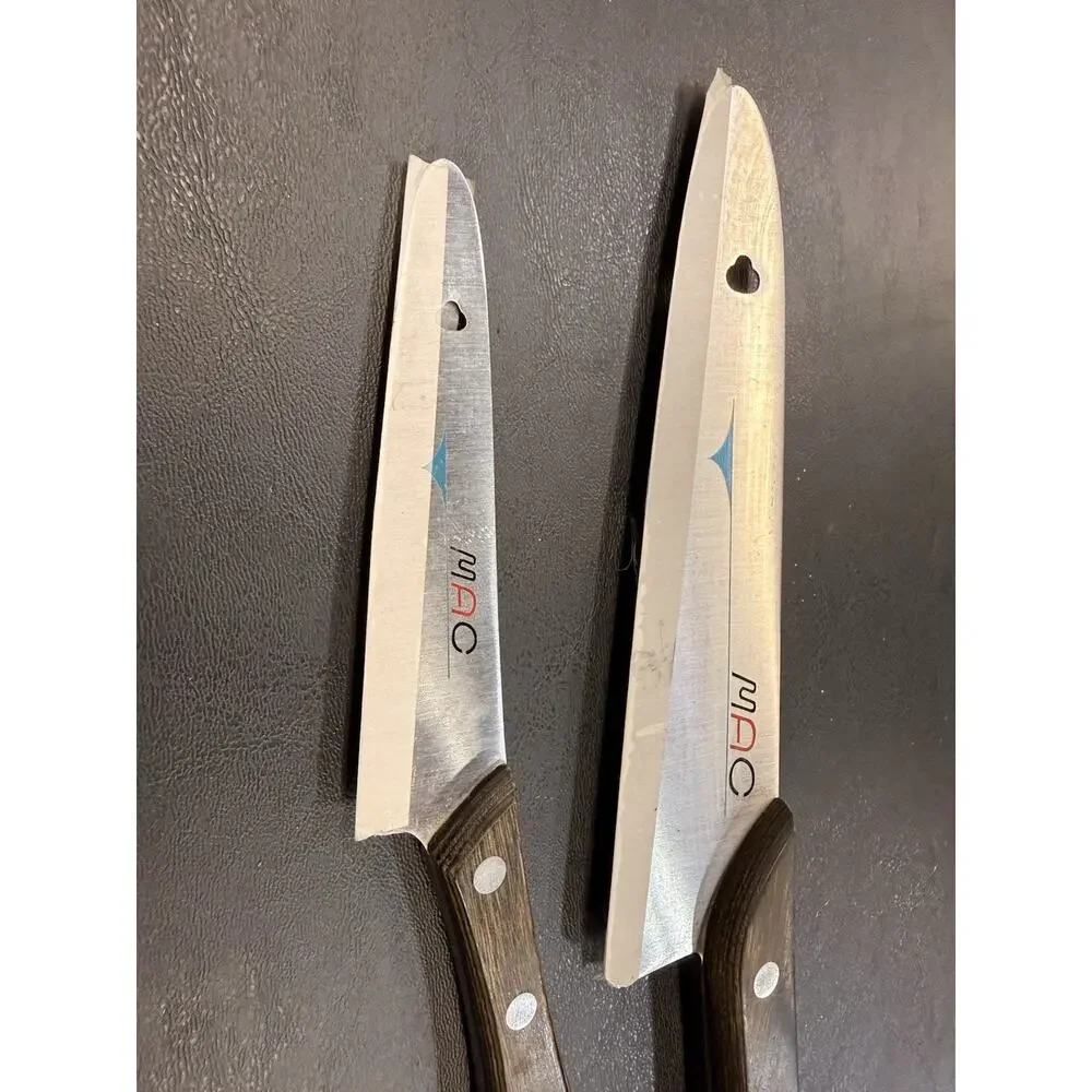 MAC Japan Kitchen Knife Set 2 Pc Chef & Utility Knives Wood Handles